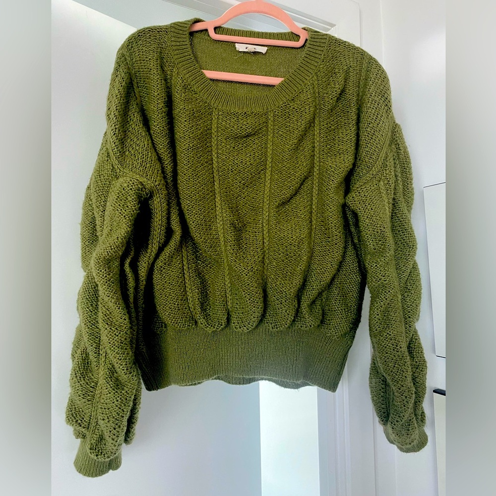 KyeMi Knit Sweater in Moss Green